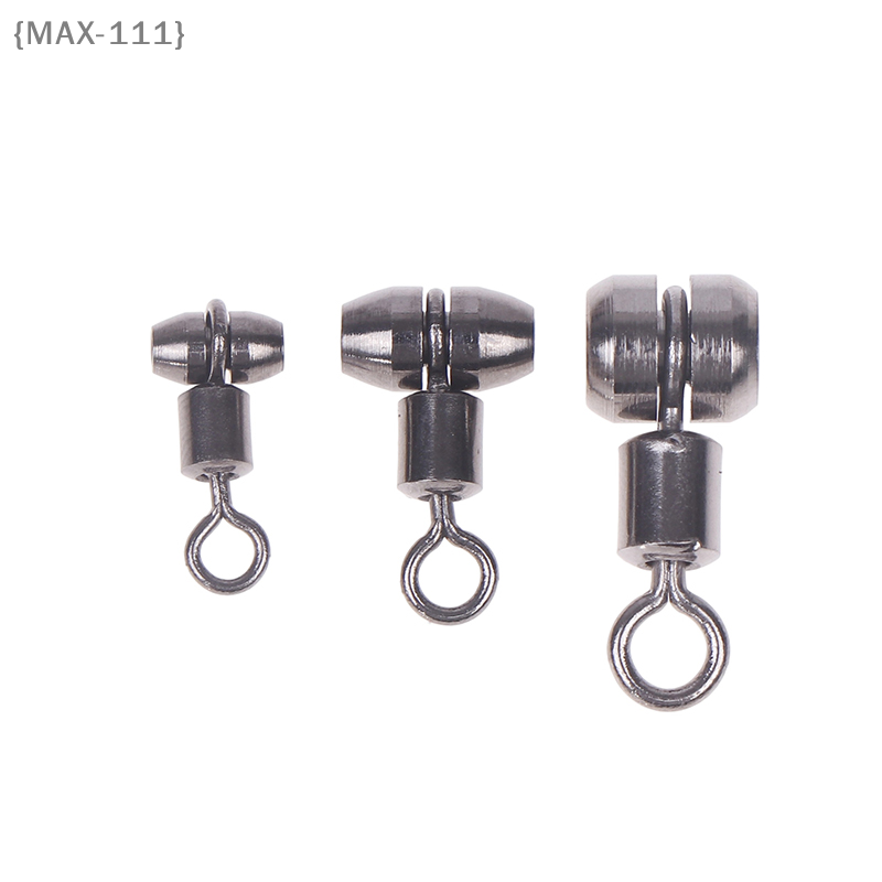 Freshwater Fishing Kit - 【F2-MAX-111】10Pcs 3-Way Copper Fishing Swivels-Rolling Bearing