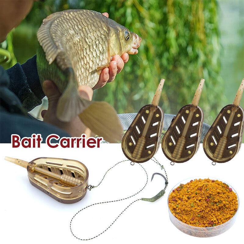 Freshwater Fishing Kit - 5Pcs Embed Feeder for Fishing Inline