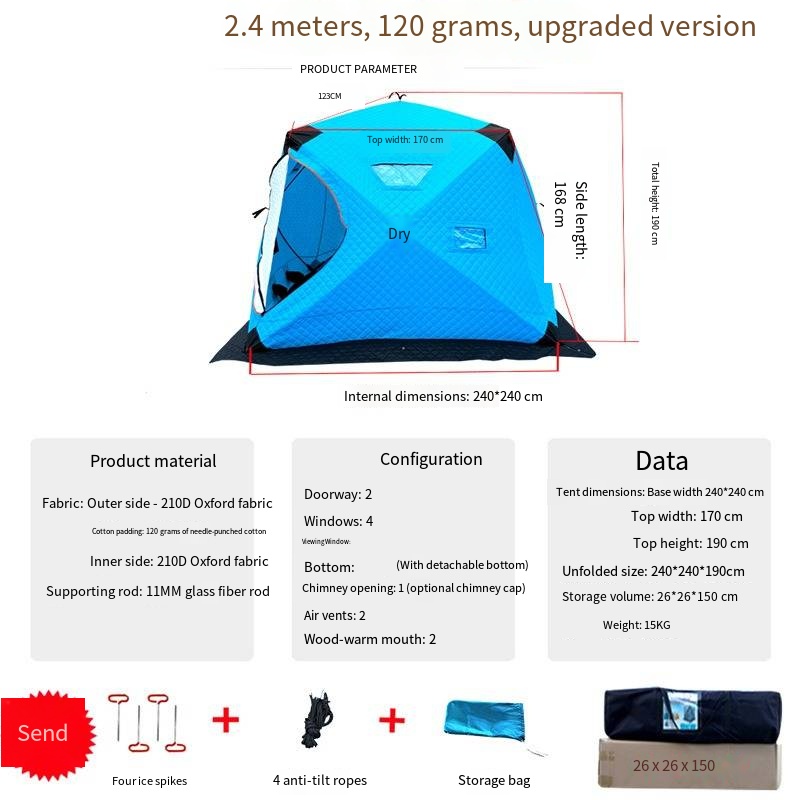 Snow Fishing House Cold-proof  - Fishing Equipment You Need recension och pris