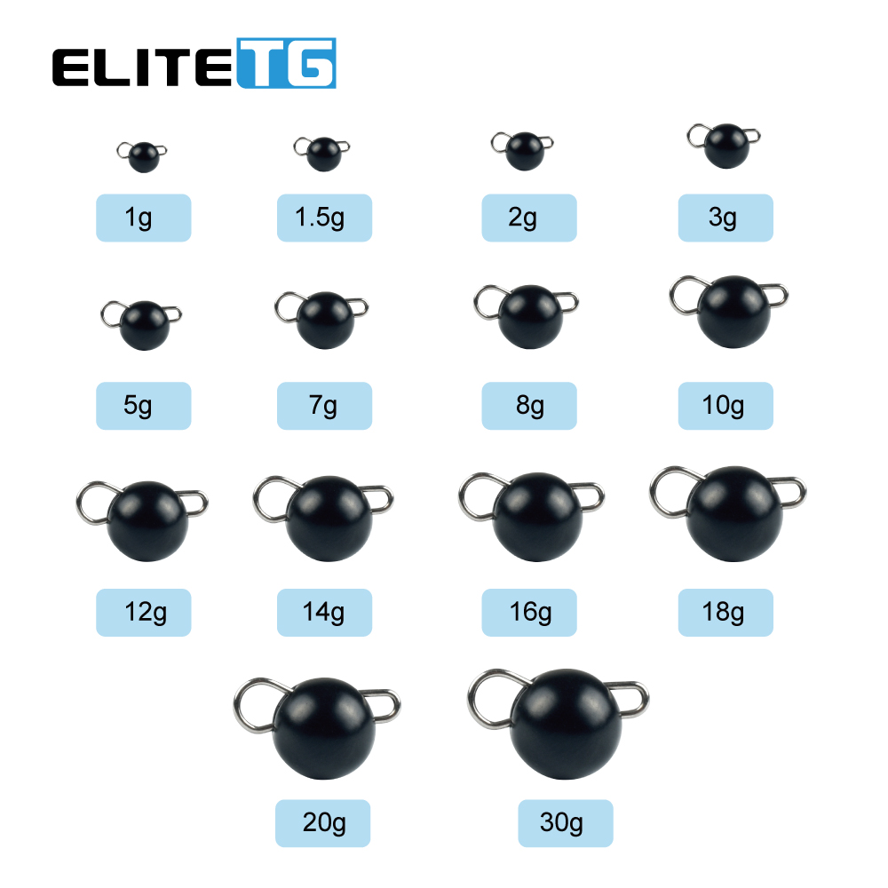 Elite TG 10Pcs Black Cheburash - Tungsten Sinkers recension och pris