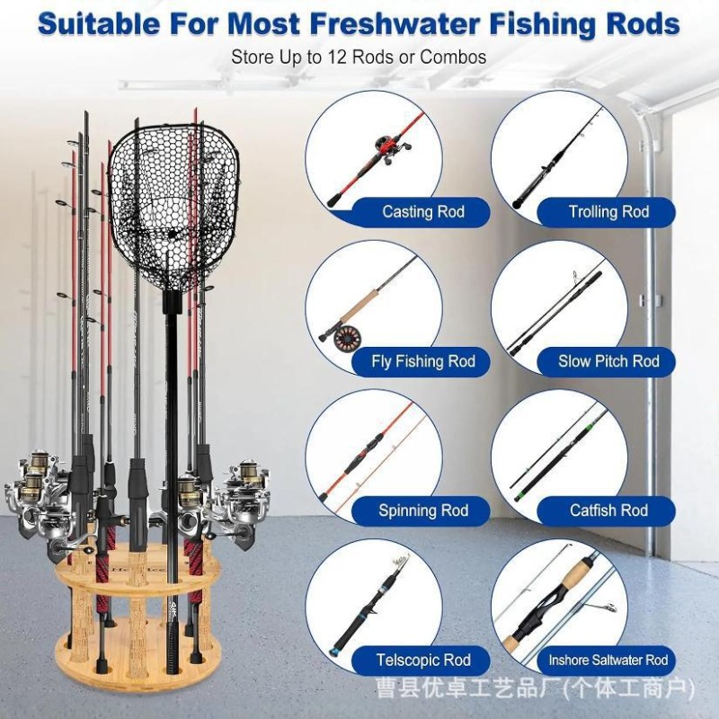 Round Solid Wood Fishing Rod S - Fishing Equipment Rod recension och pris