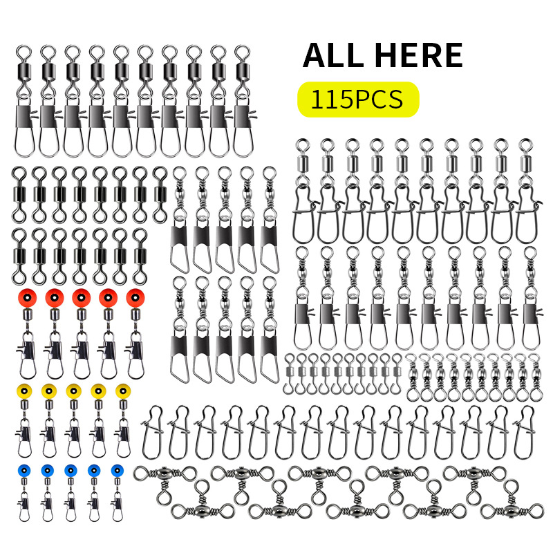 115pcs Fishing Swivel Connecto - Freshwater Fishing Kit recension och pris