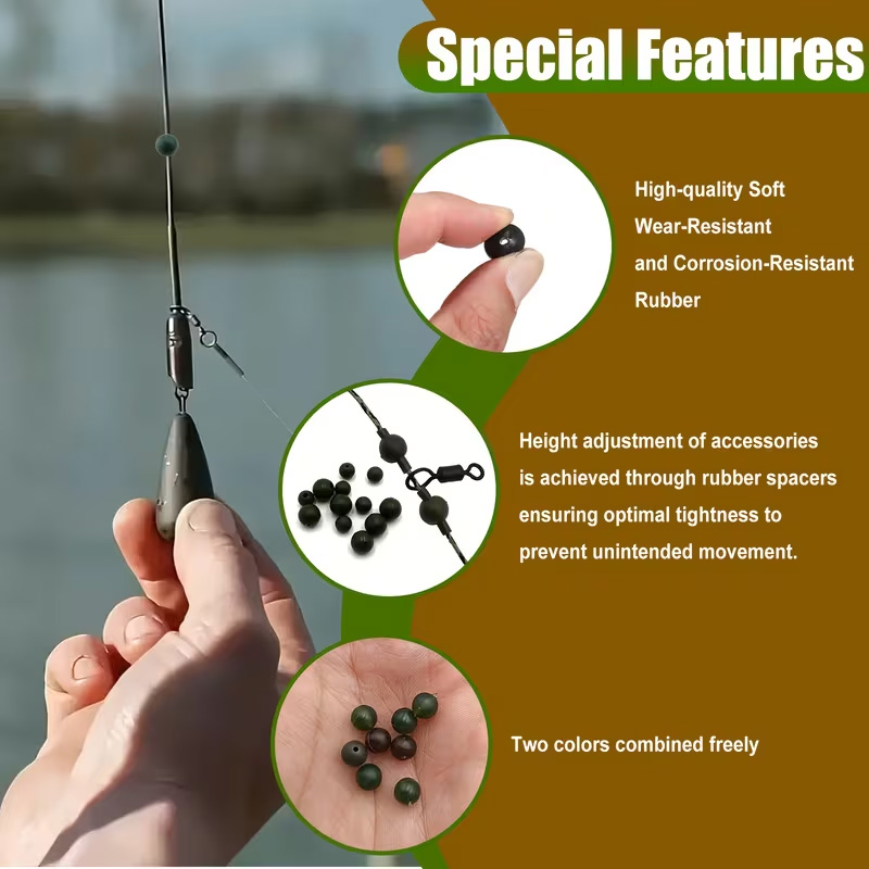 120pcs Fishing Rubber Beads Ki - Freshwater Fishing Kit recension och pris