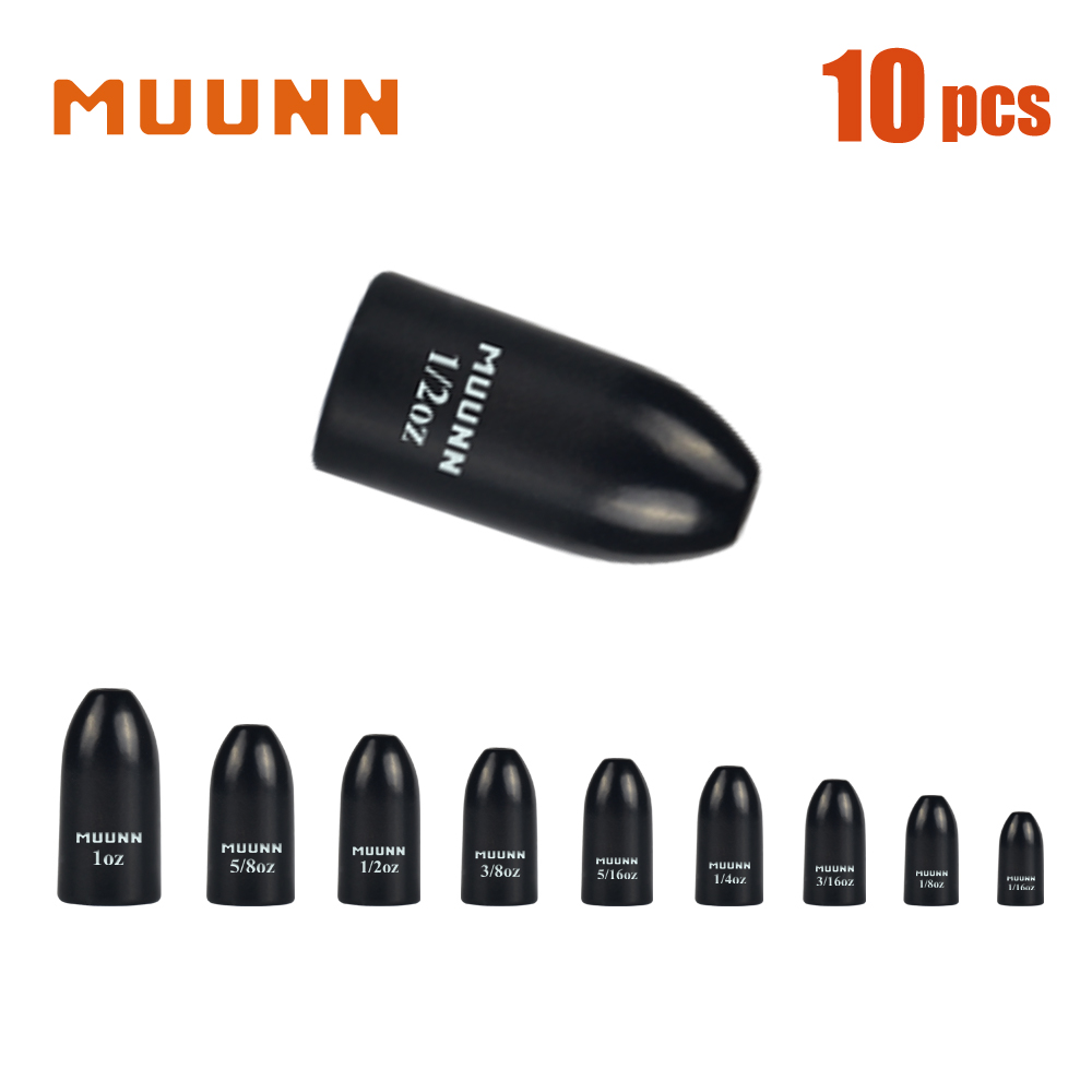 MUUNN 10pcs Worm Weights More  - Tungsten Sinkers recension och pris